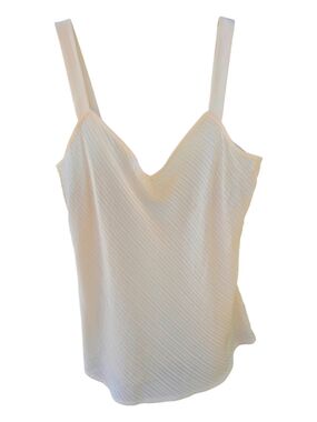 Eileen Fisher Cream Pleated Silk Camisole Top - Size M/L*